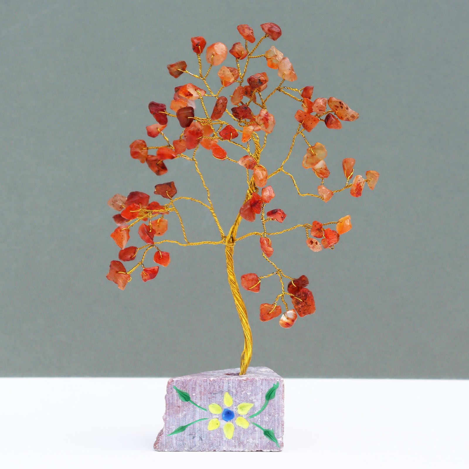 Carnelian Gemstone Tree - 80 Gemstones