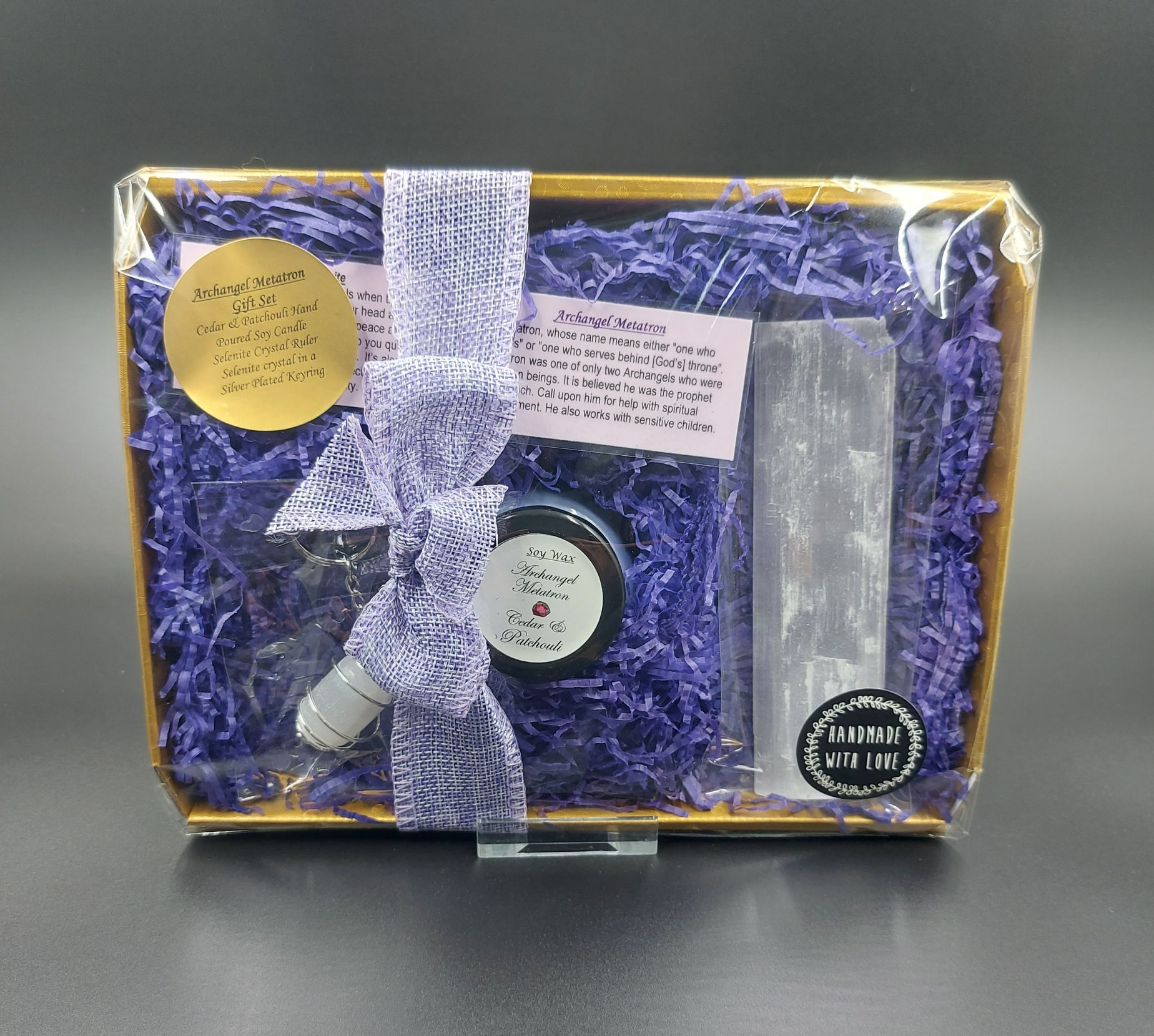Archangel Metatron Candle & Crystal Gift Set