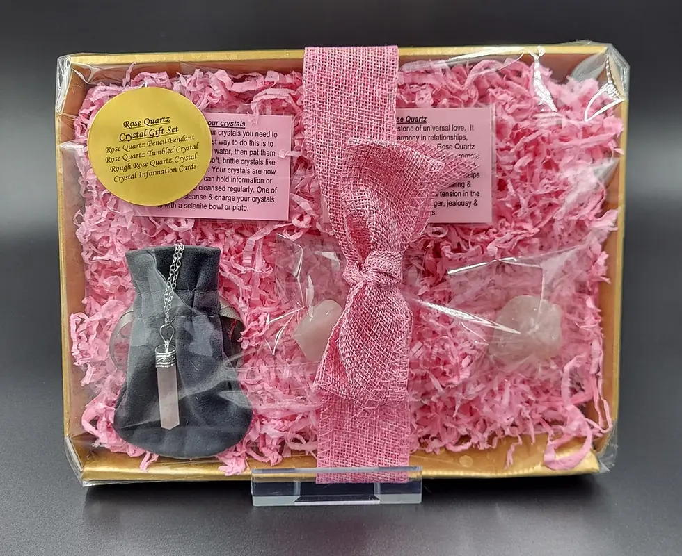 Rose Quartz Crystal Gift Set