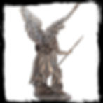 Raphael archangel bronze back view