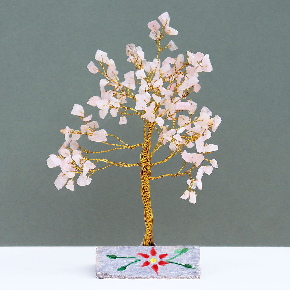 Rose Quartz Gemstone Tree - 160 Gemstone
