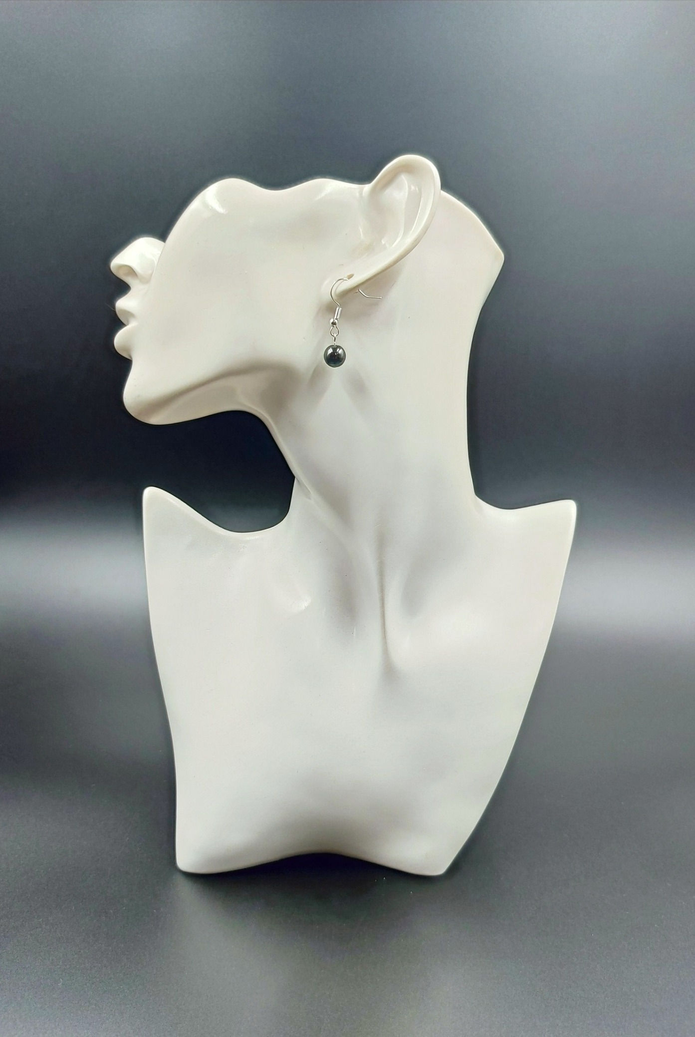 Silver Plated Hematite Earrings