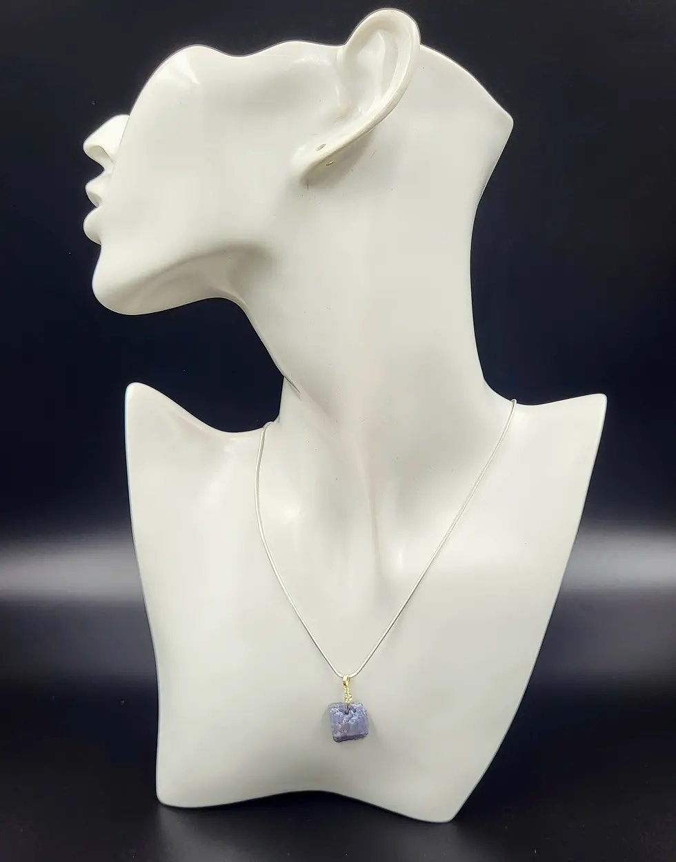 Thumbnail: Rough Tanzanite Sterling Silver Necklace