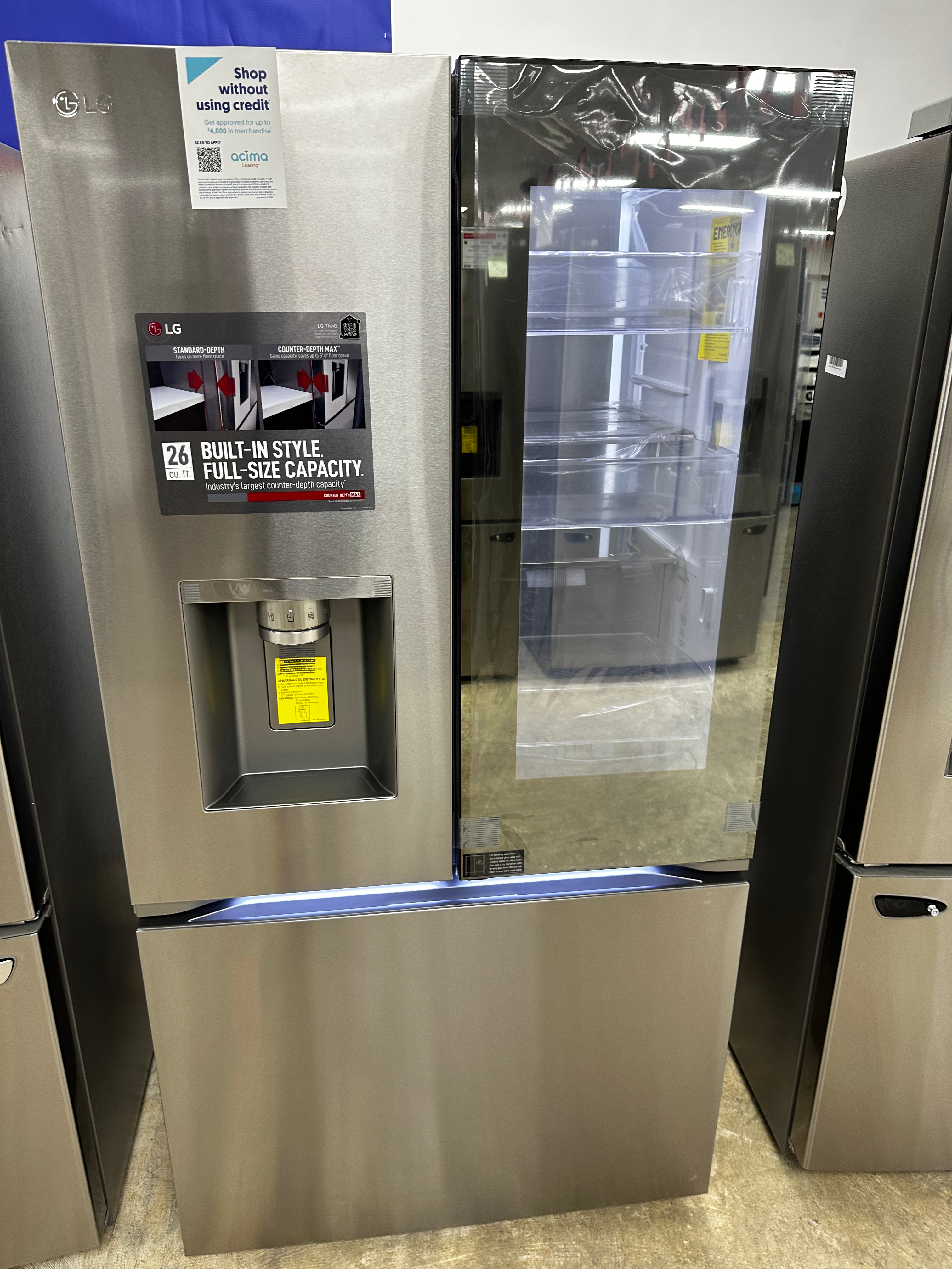 26 cu. ft. Smart Mirror InstaView Counter-Depth MAX French Door Refrigerator