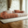 Two-toned modular sofa with cushions