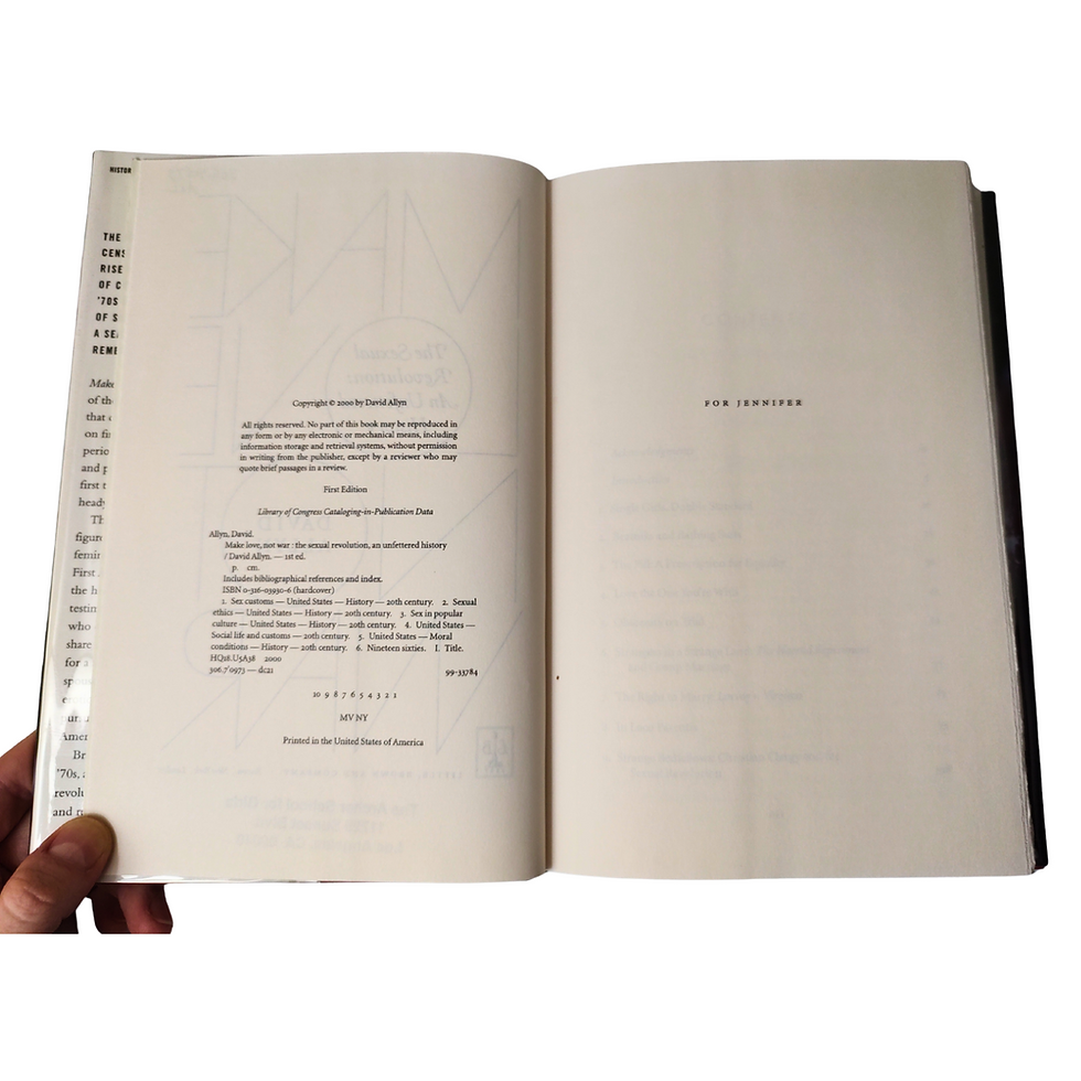 Thumbnail: Make Love Not War 2000 1st Edition 1st Print David Allyn