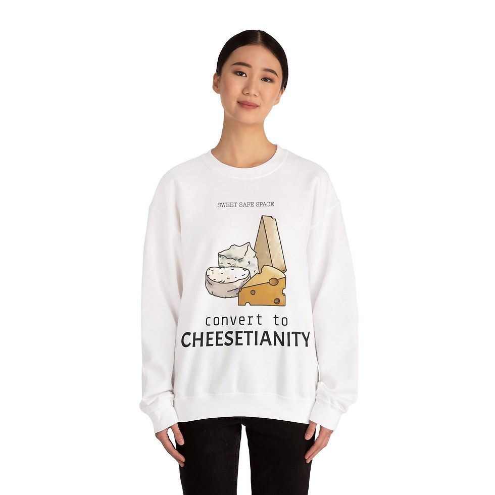 Thumbnail: Convert to Cheesetianity - Unisex Kawaii Sweatshirt (5 Colors)