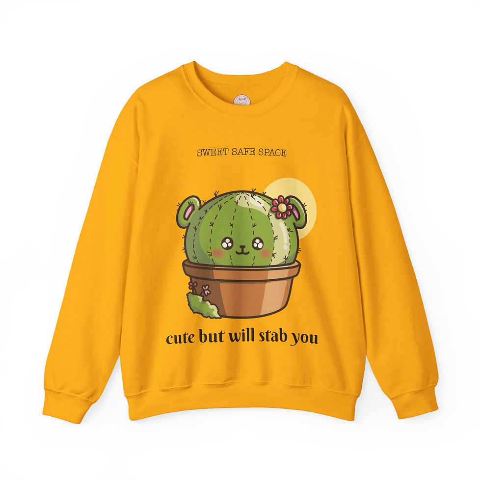 Sunny Cactus Bear - Unisex Kawaii Sweatshirt (6 Colors)