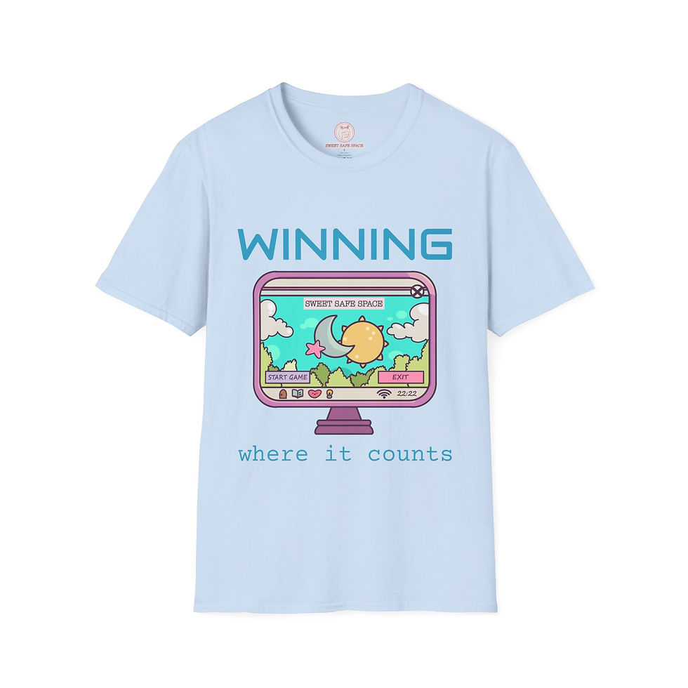 Thumbnail: Gamers Monitor - Winning Where It Counts - Kawaii Shirt - Unisex Tee (4 Colors)
