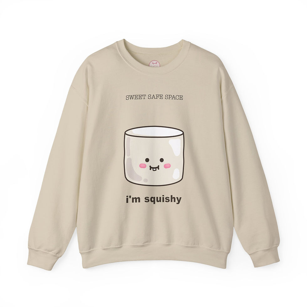 Thumbnail: Marshmallow - I'm Squishy - Unisex Kawaii Sweatshirt (4 Colors)