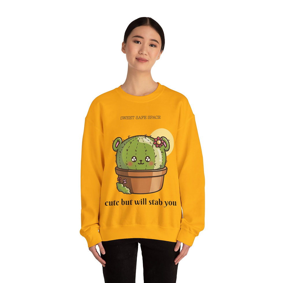 Thumbnail: Sunny Cactus Bear - Unisex Kawaii Sweatshirt (6 Colors)