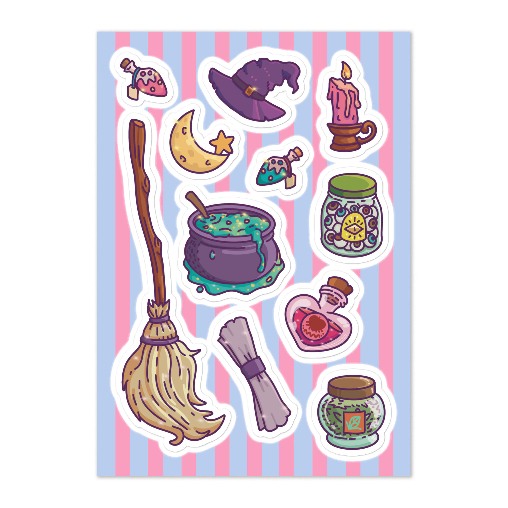 Kawaii Stickers - WItch's Table - A5 Sticker Sheet
