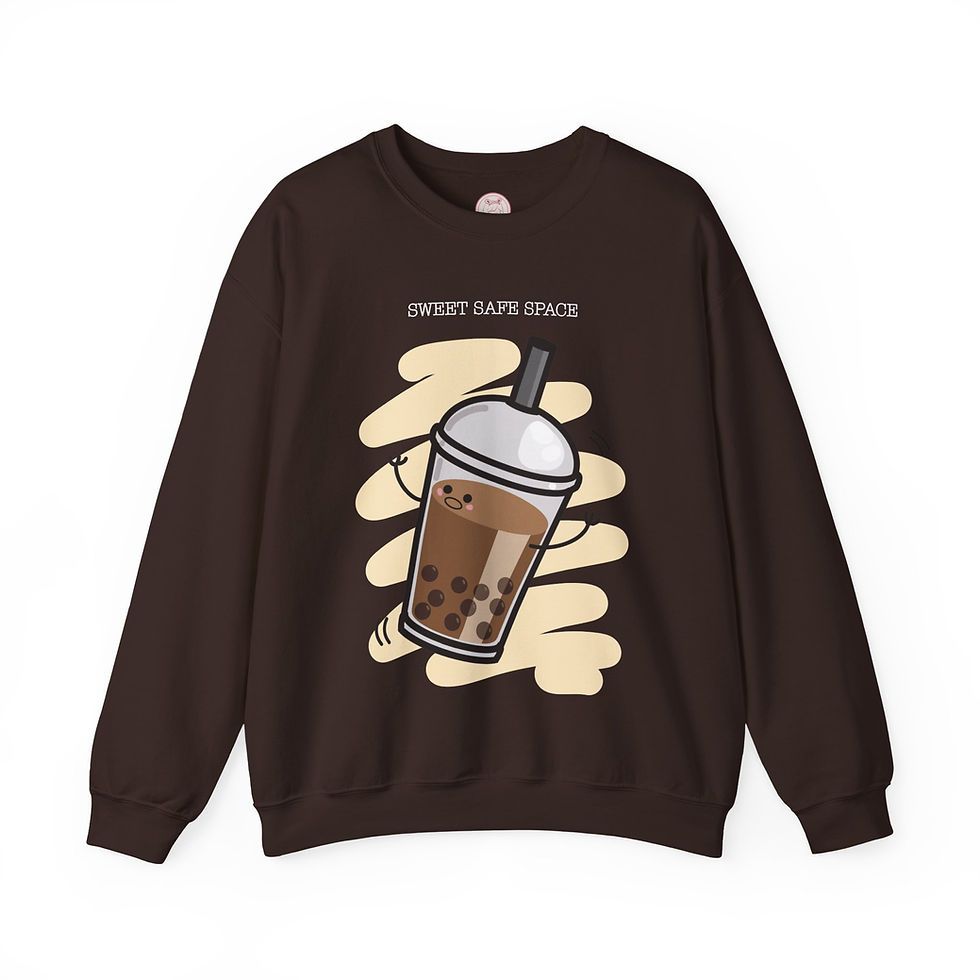 Wobbly Boba - CHOCO - Unisex Kawaii Sweatshirt (3 Colors)