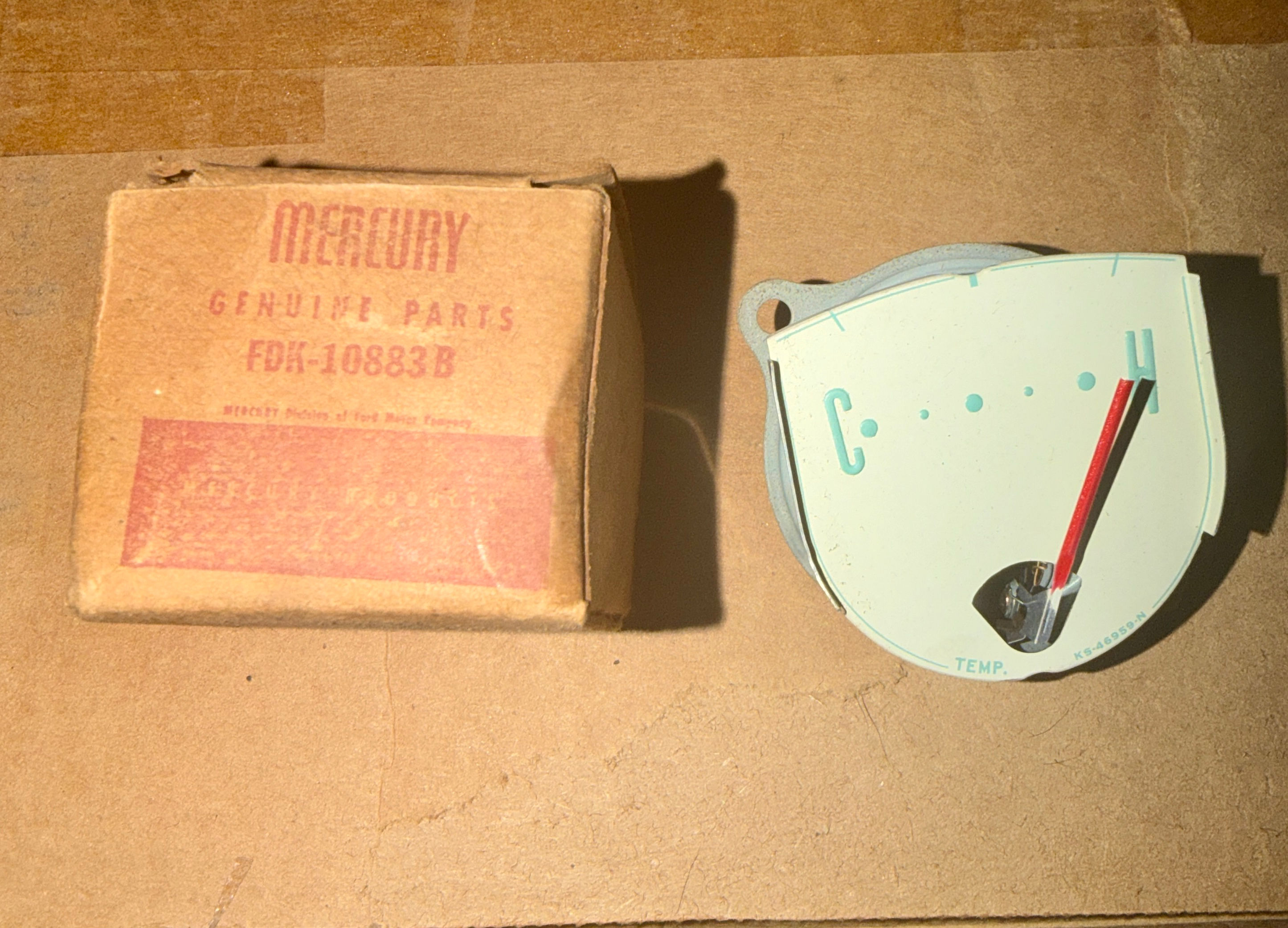 Nos FDK-10883-B 1955 Mercury Temperature Gauge