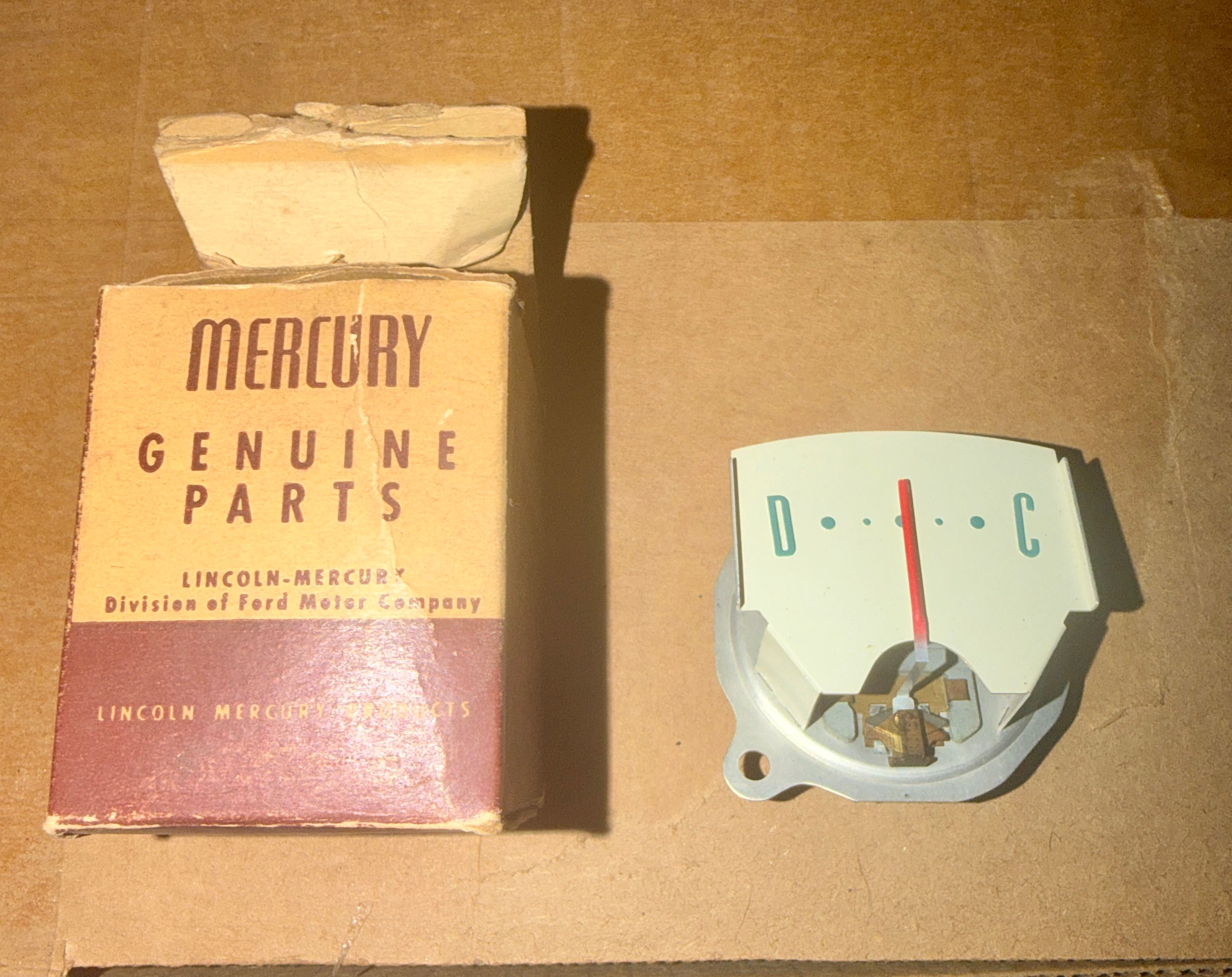 Nos FDT-10850-A 1955-1956 Mercury Amp Gauge