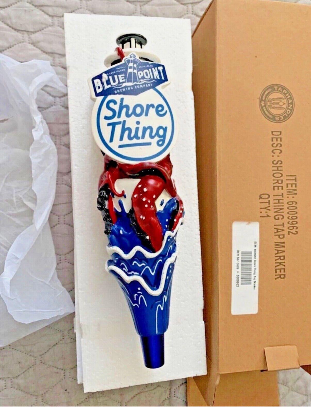 New in Box Blue Point Shore Thing Tap Handle