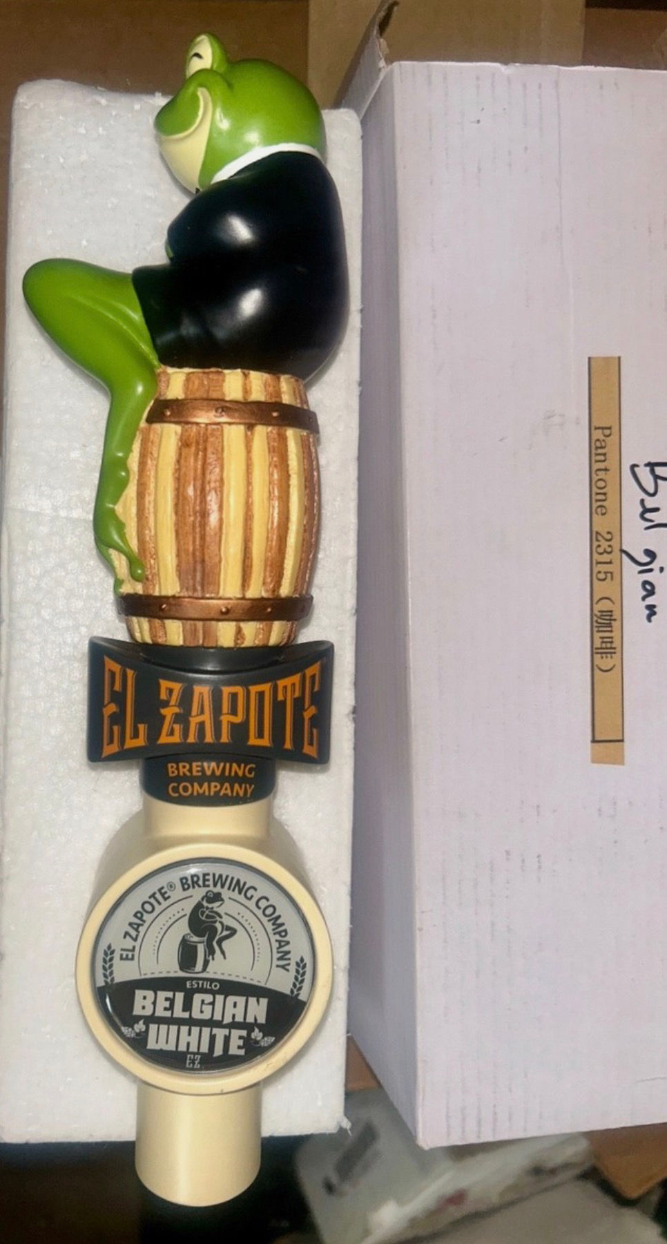 Thumbnail: VHTF El Zapote Beer Frog Figural Tap Handle New in Box
