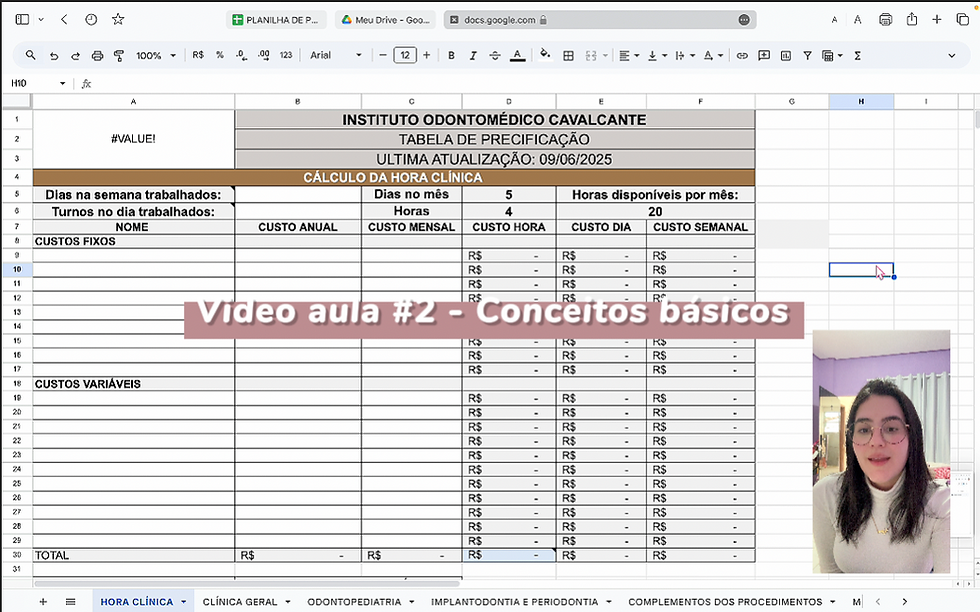 Miniatura: Planilha de precificação para dentistas