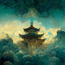 RitaW_Ancient_Chinese_City_surrounded_by_clouds_a_gaint_phenix__710373cd-026b-4135-b90d-bf