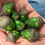 Thumbnail: Originally sculpted Acorn Pendant (Peridot green sparkles)