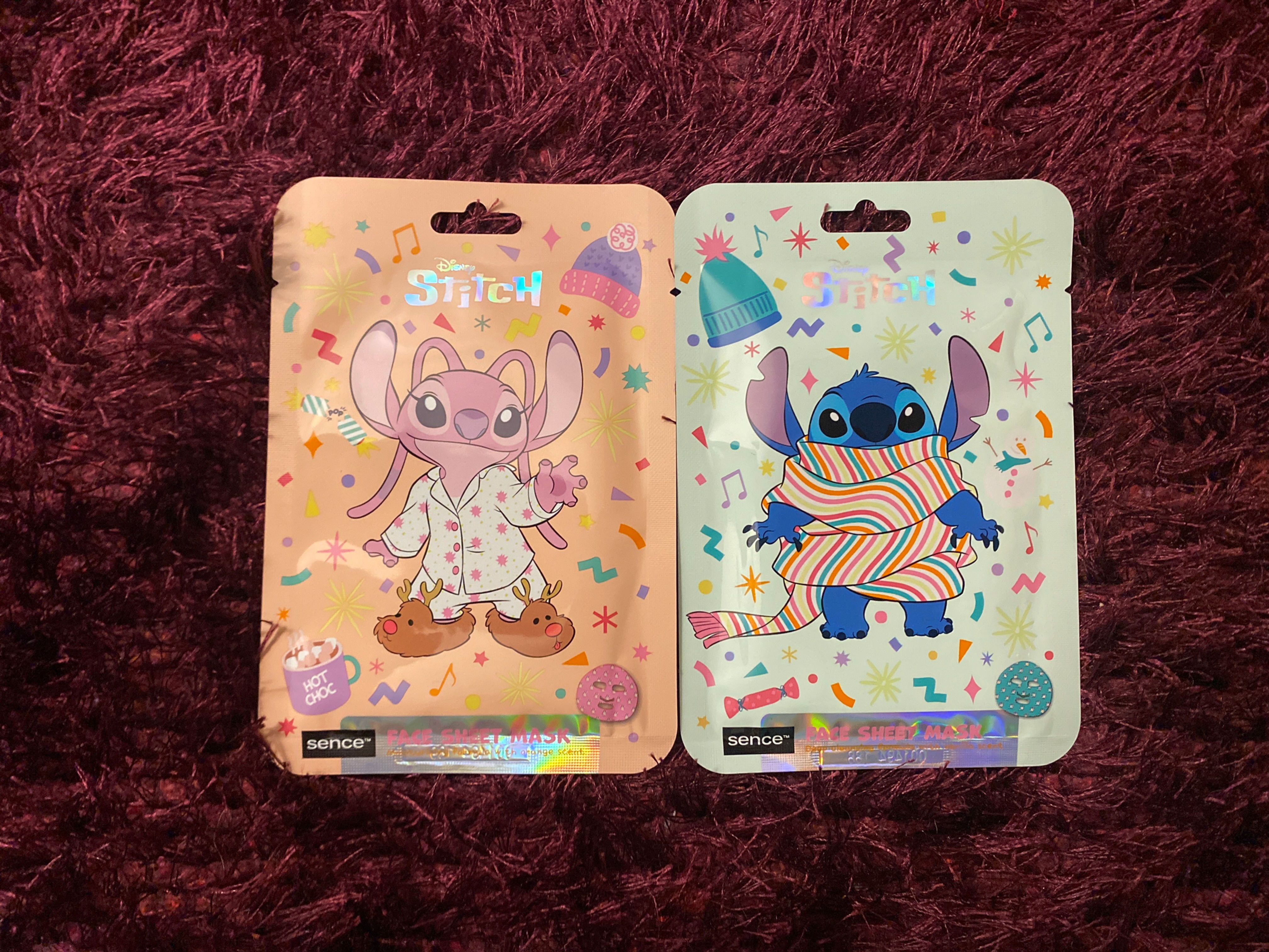 Mascarilla ángel y Stich 