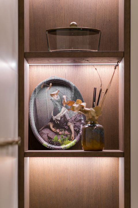 Sophisticated modern apartment interior showcasing elegant home decor with a contemporary flair. Explore the stylish design featuring sleek furniture, luxurious accents, and a chic color palette. Experience the epitome of modern living in this tastefully decorated space