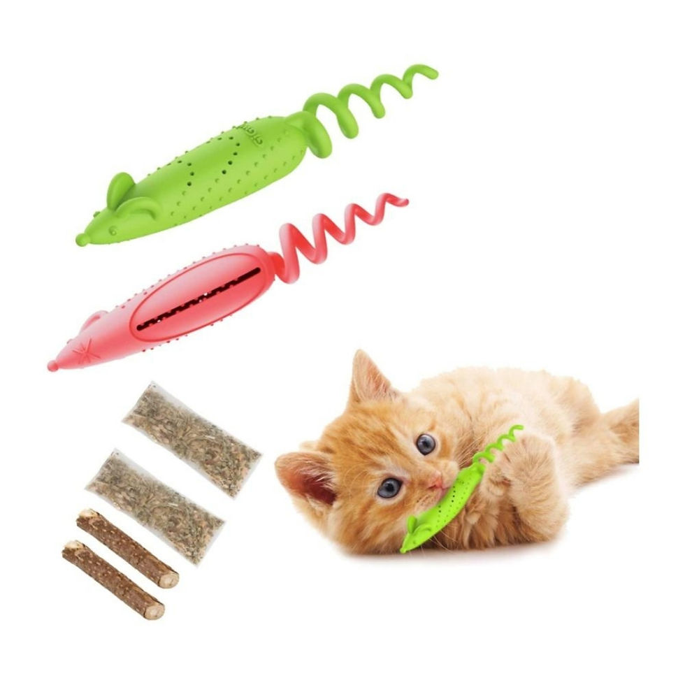 Thumbnail: GiGwi Roll-Tailed Mouse with Catnip