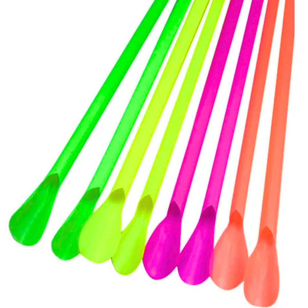 Mixed Colour Slush Straws With Scoop