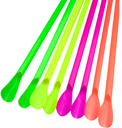 Mixed Colour Slush Straws with Scoop