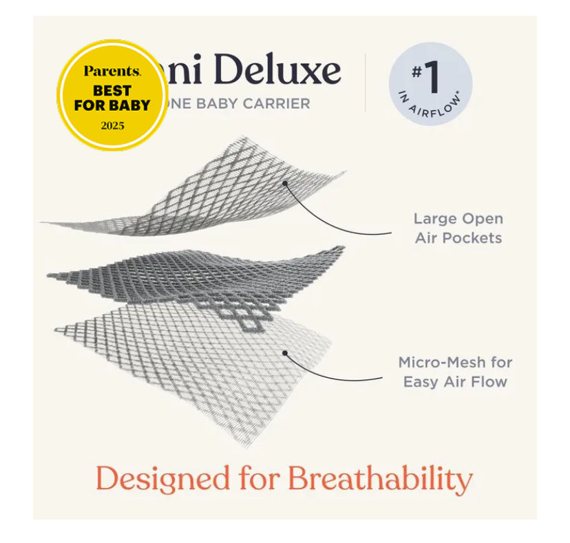 Thumbnail: Omni Deluxe Mesh Ergo Baby Pearl Grey