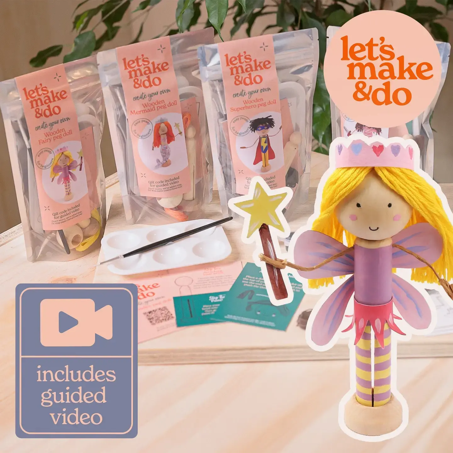 Create Your Own Peg Doll Kit - Let’s Make & Do