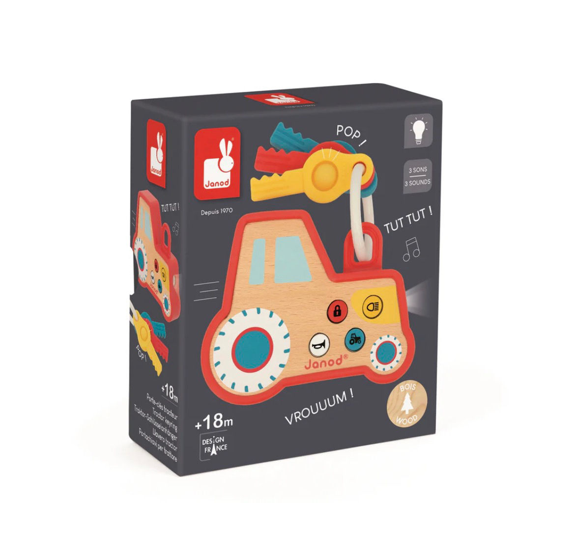 Tractor Key Ring - Janod