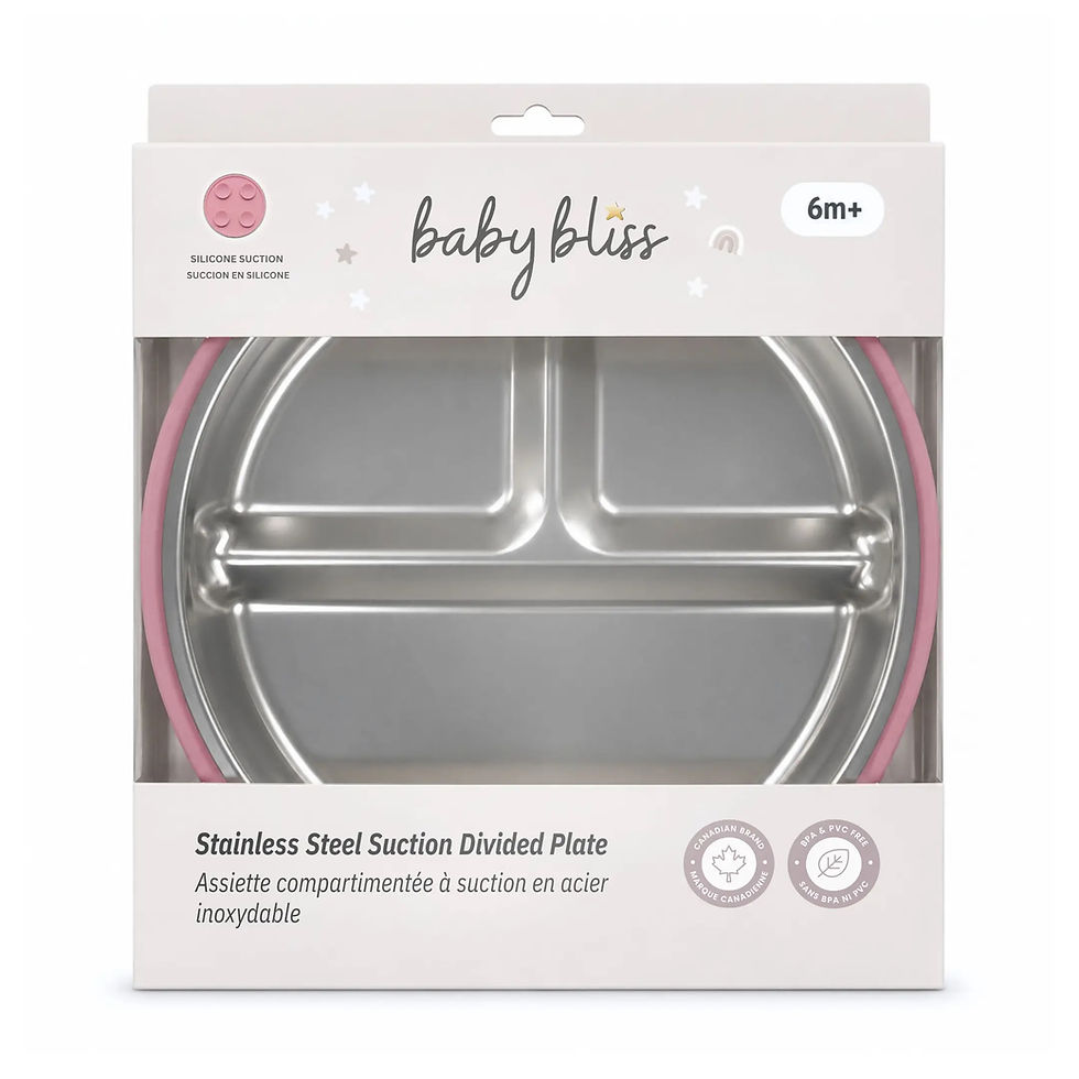 Thumbnail: Stainless Steel Silicone Suction Plate - Baby Bliss