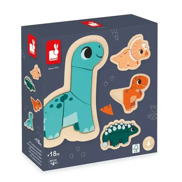 Dino Progressive Puzzles - Janod