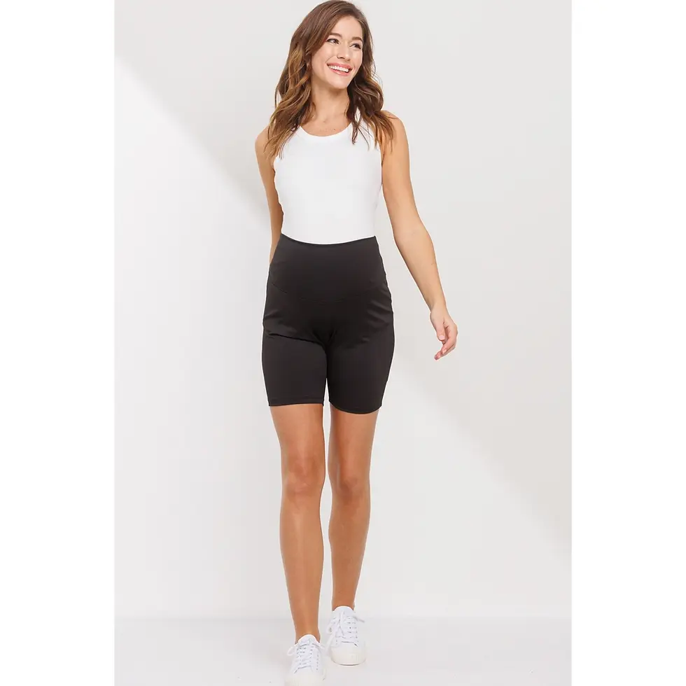 Thumbnail: Over the Belly Maternity Bike Shorts - Hello Miz