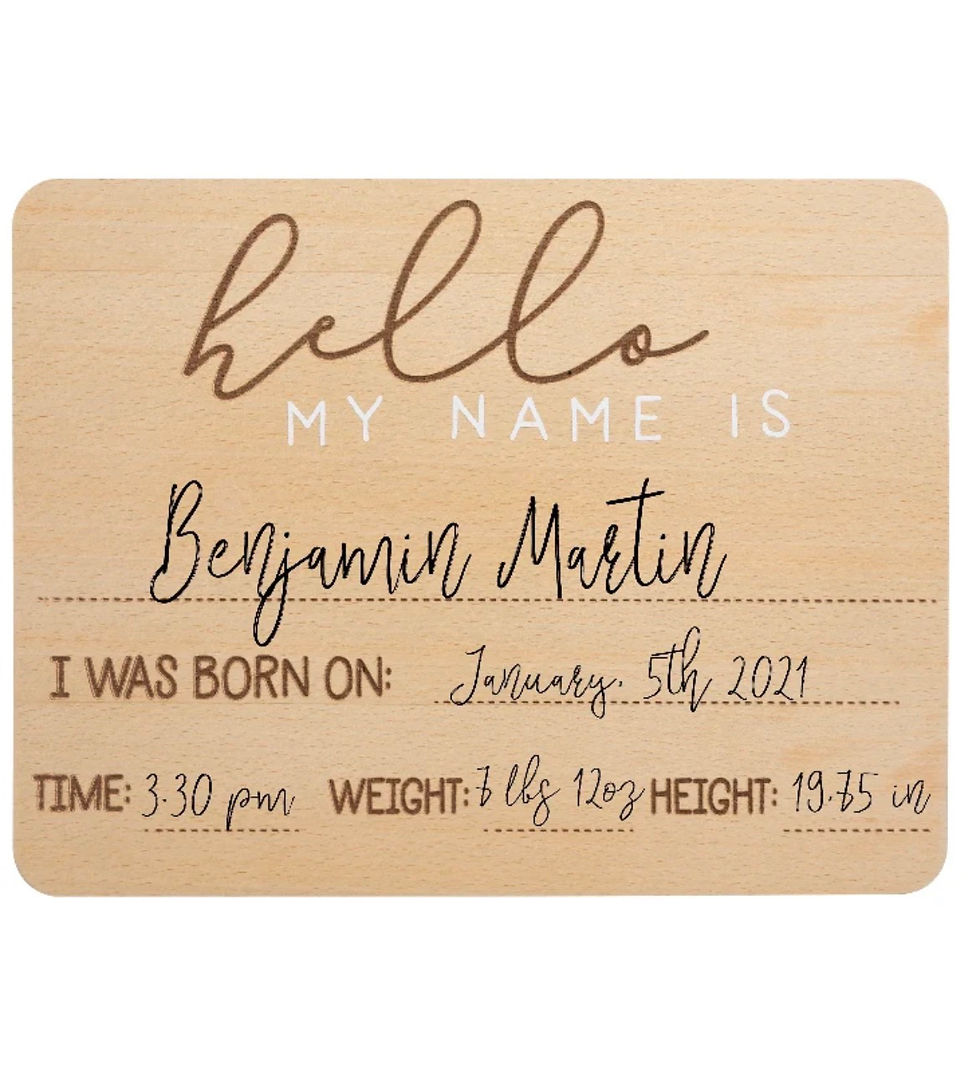 Thumbnail: Birth Announcement Plaque - Pearhead