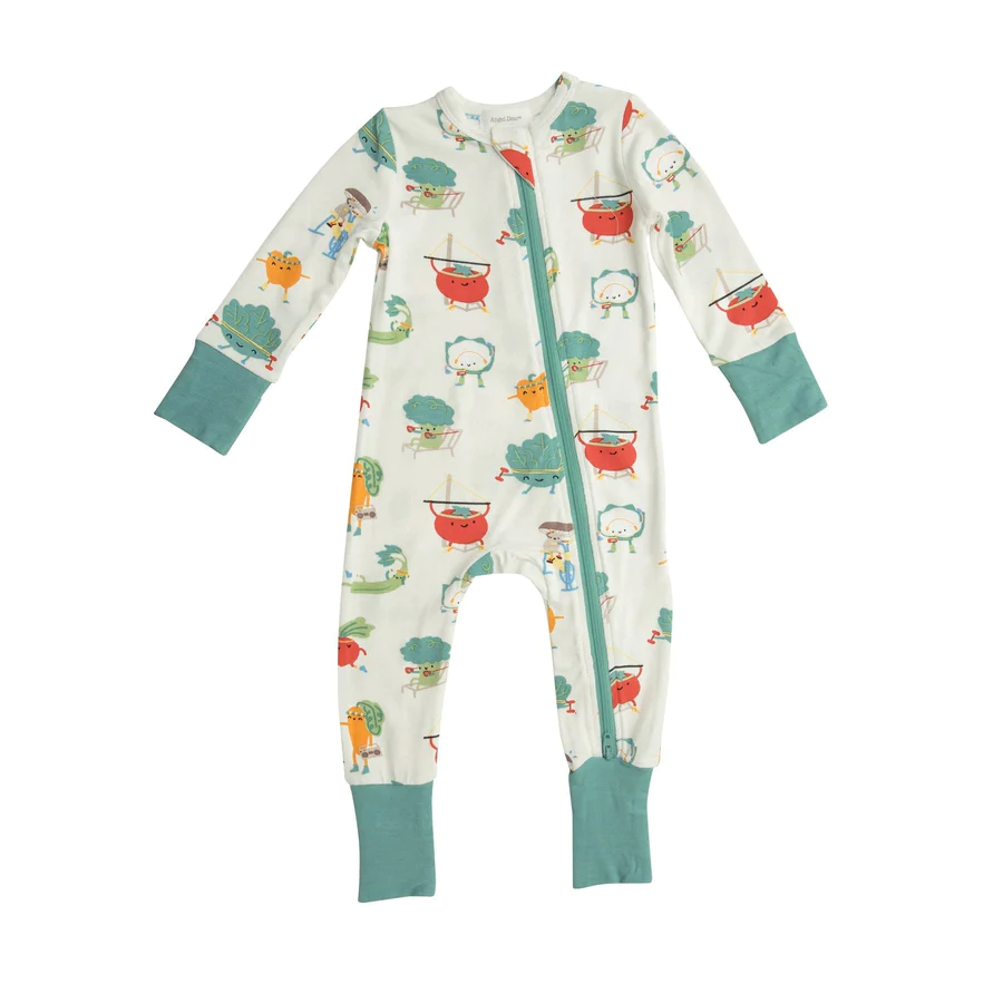 0-24m Angel Dear Zipper Romper Sleeper - Veggie Arobics