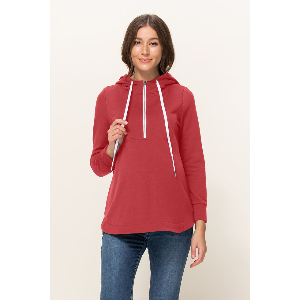 Heavy Brushed Terry Maternity/Nursing Hoodie - Hello Miz