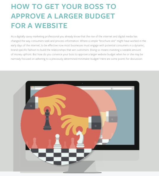screenshot from how to get your boss to approve a larger budget for a website