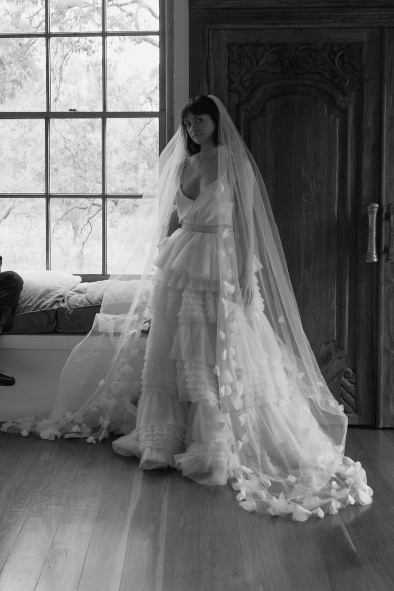 Thumbnail: Florence Petal Single Tier Veil by Dove Grey Bridal