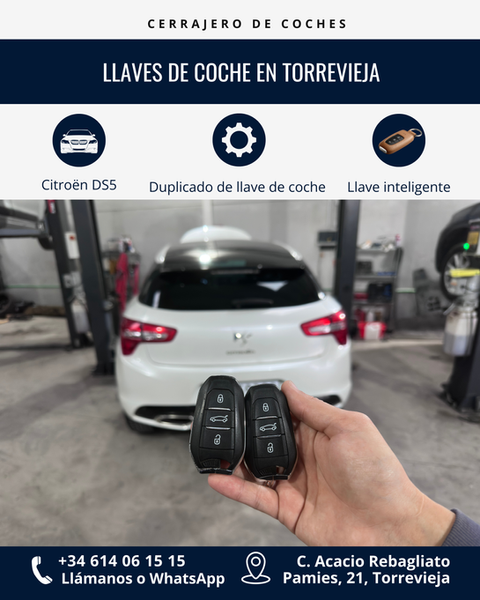 Duplicado de llave inteligente en Torrevieja, copia profesional de llaves con chip y mando