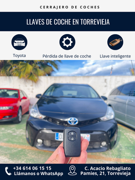 Pérdida de llave de coche en Torrevieja, fabricación de nueva llave para cualquier marca de vehículo