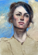 Jill Hooper Art_Tatiana with Blue Sky