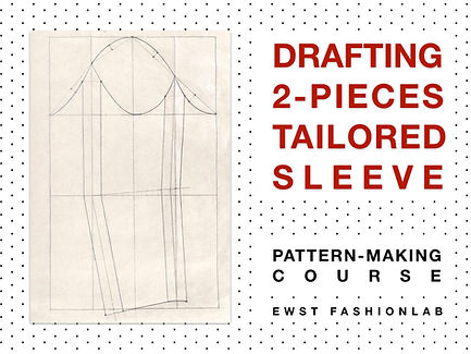 Two-pieces sleeve drafting | Pattern-making basics tutorials