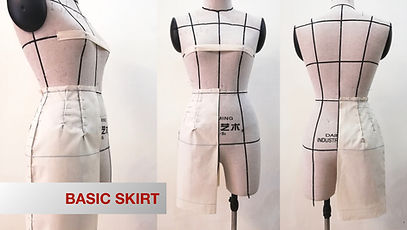  Basic skirt draping | Fashion draping course
