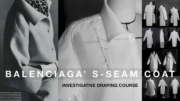 Curso de drapeado de abrigo con costura en S de Balenciaga
