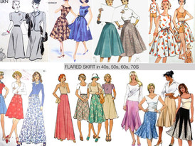 Flared Peg skirts draping