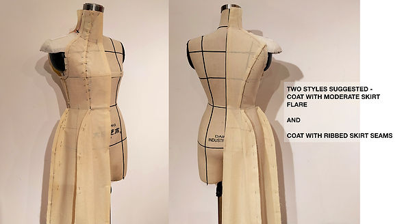 Two styles raglan sleeve coat