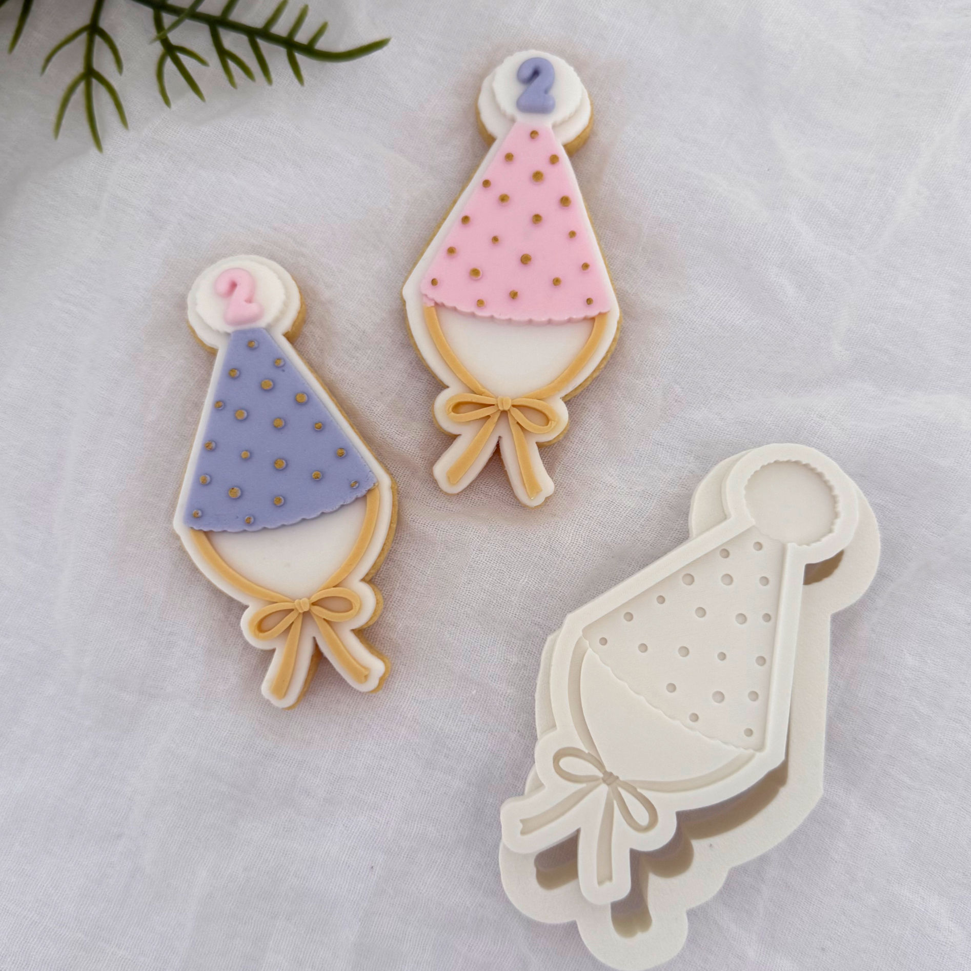 Polka Dot Party Hat - Cookie Cutter and Fondant Stamp