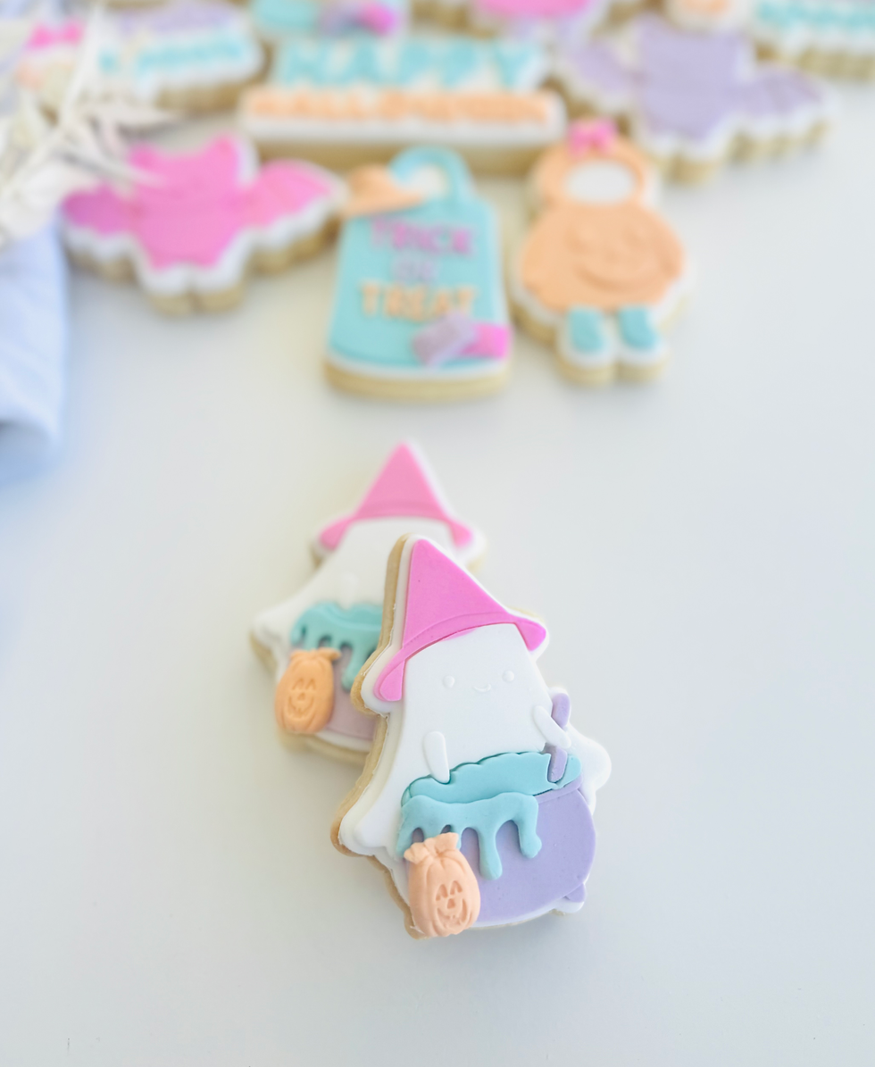Thumbnail: Ghost Witch - Fondant Stamp and Cookie Cutter